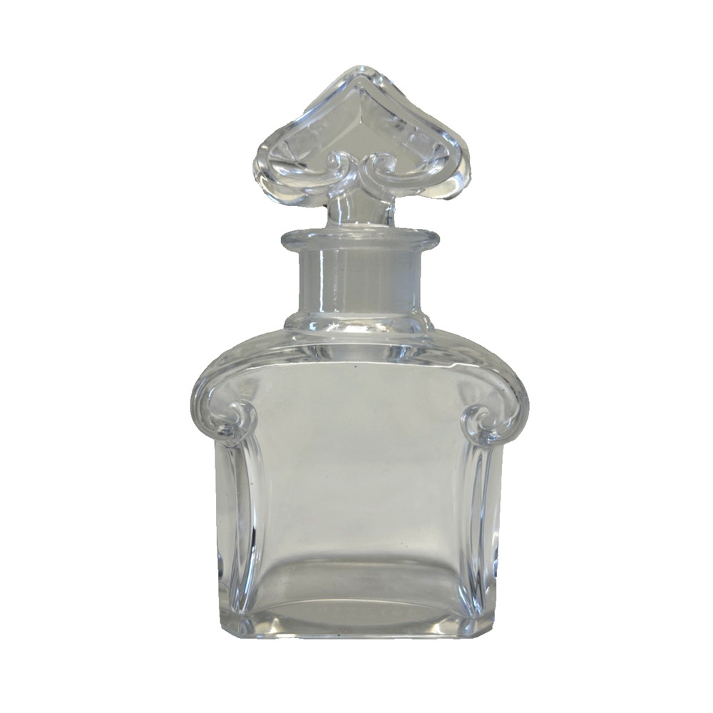 Vintage Guerlain Baccarat France Crystal Glass Perfume Bottle W/ Stopper 4 1/2”